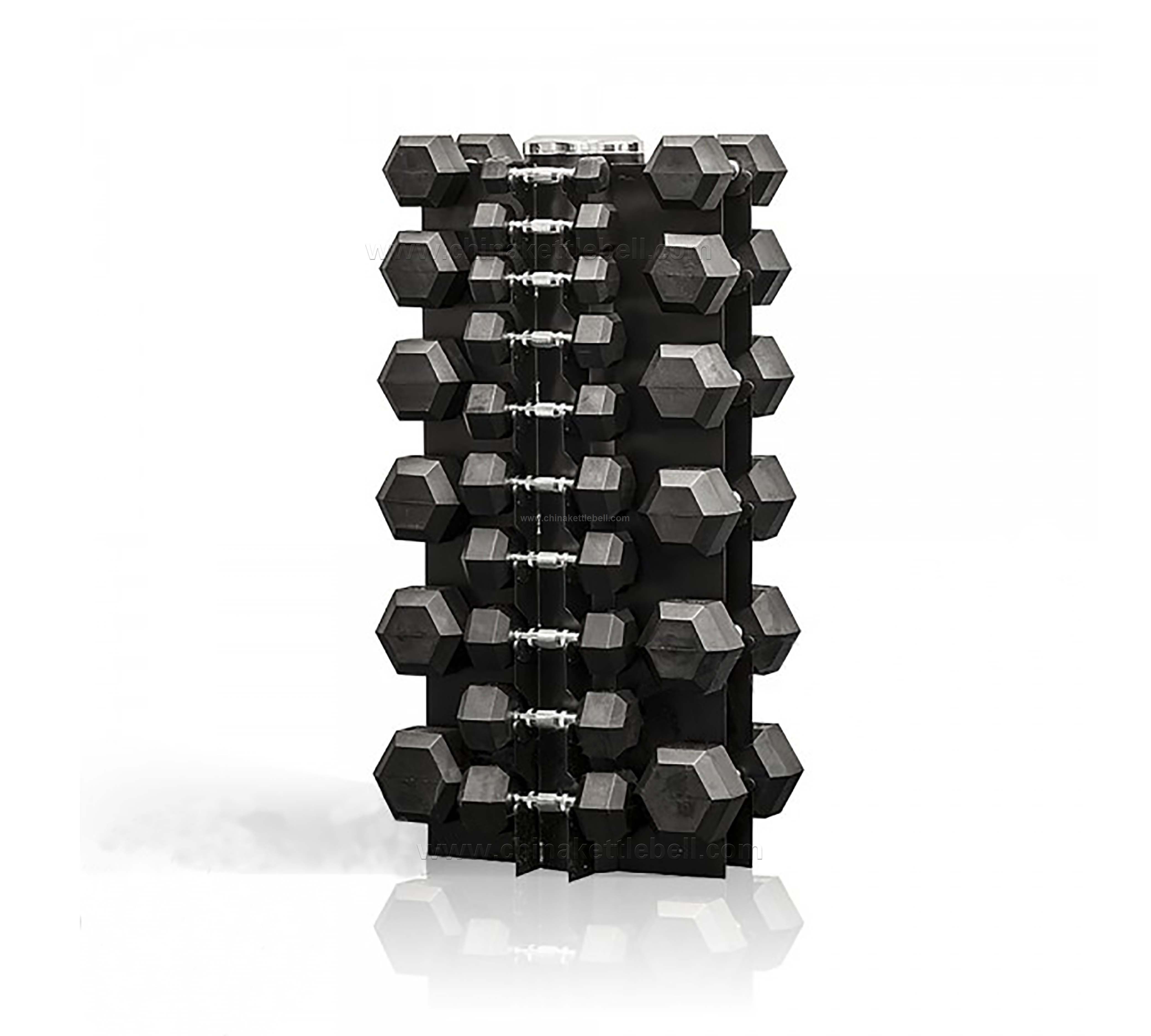 Hex dumbbell rack