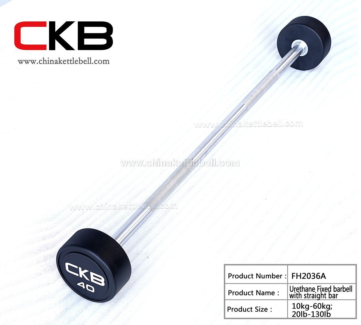 Urethane Fixed barbell with straight bar
