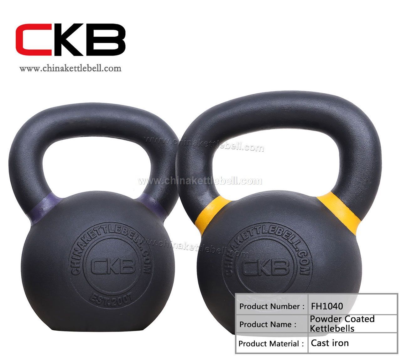 Powder coated kettlebell