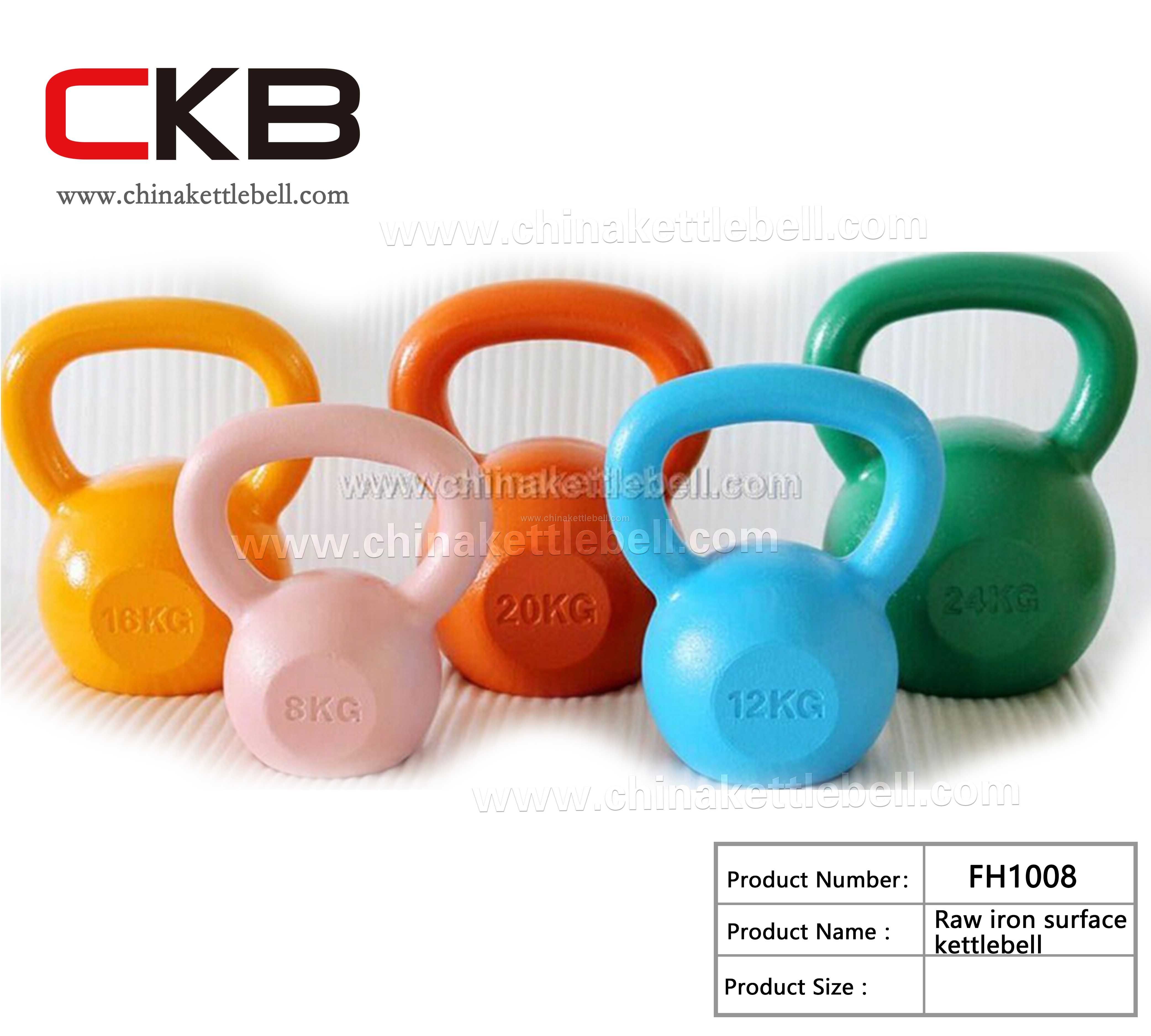 Raw iron surface kettlebell