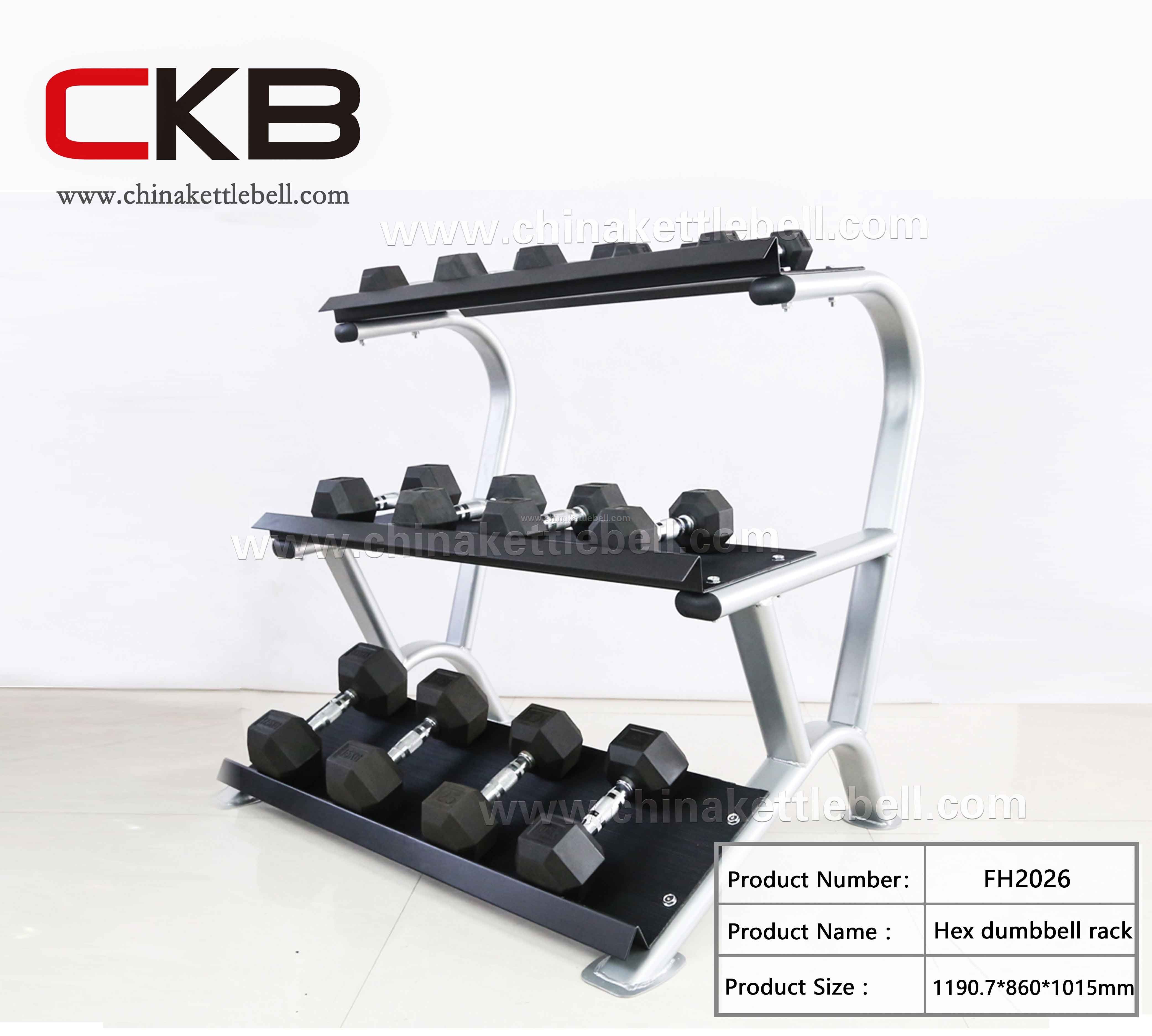 Hex dumbbell rack