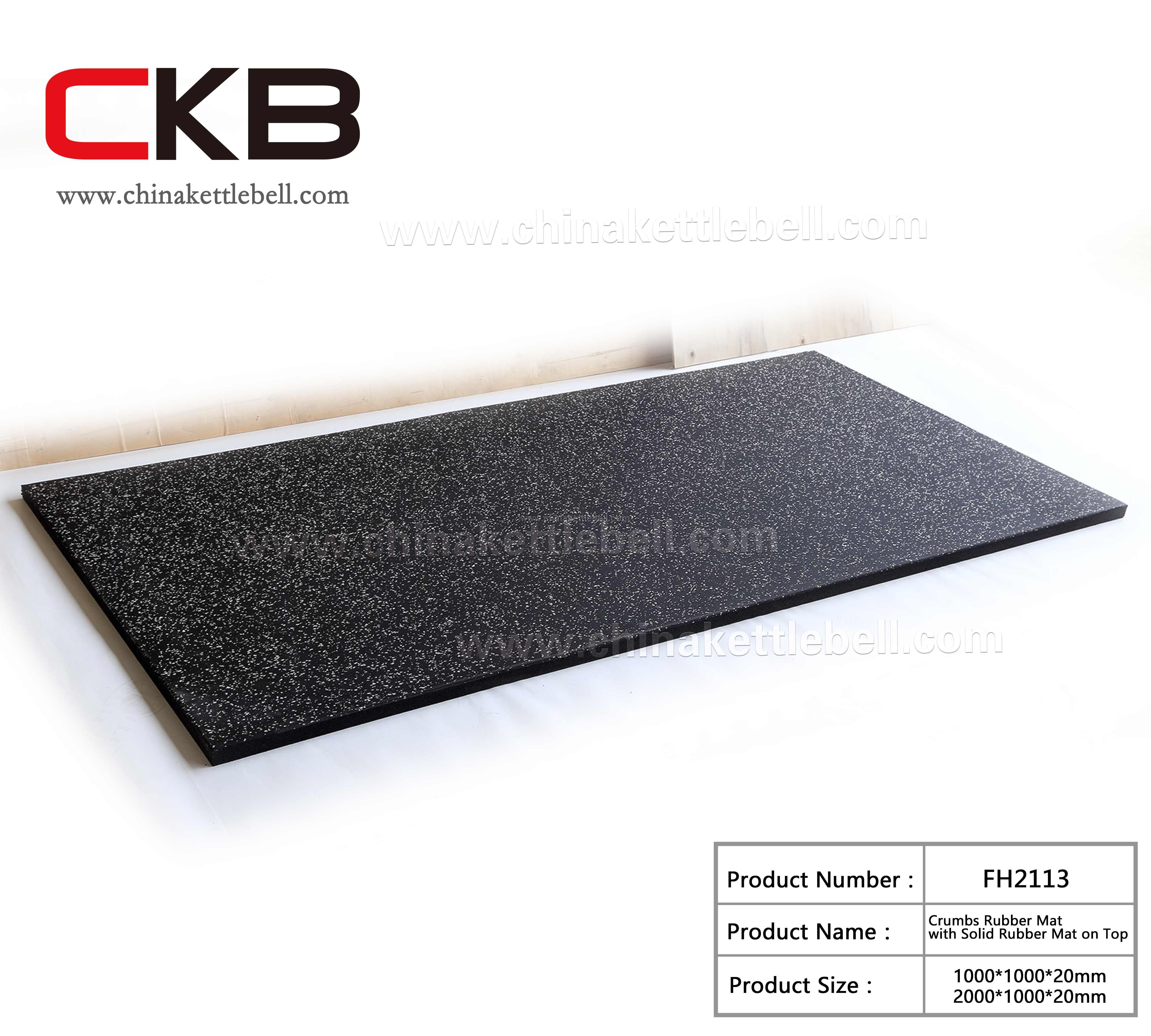 Crumbs Rubber Mat with Solid Rubber Mat on Top
